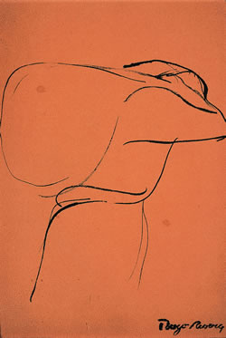 Diego Rivera Mujer con morral. Ca. 1948