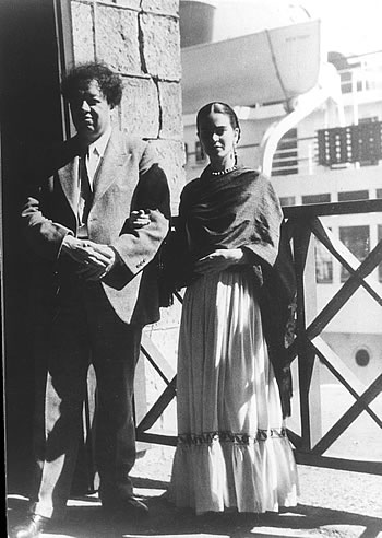 Diego Rivera y Frida Kahlo en San Angel, 1940