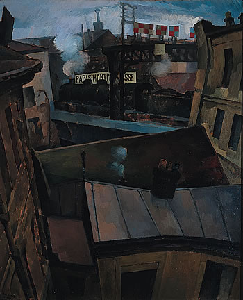 Diego Rivera Ferrocarril sobre Montparnasse, 1917