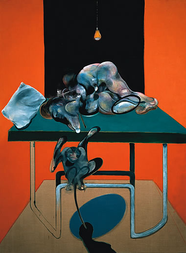 FRANCIS BACON Dos figuras con un mono, 1973