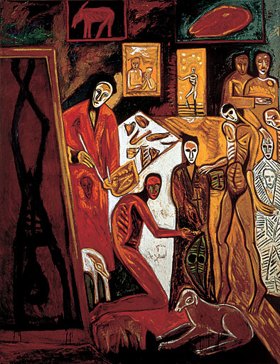 Mimmo Paladino Il visitatore della sera (ritratto di G.F.), 1985