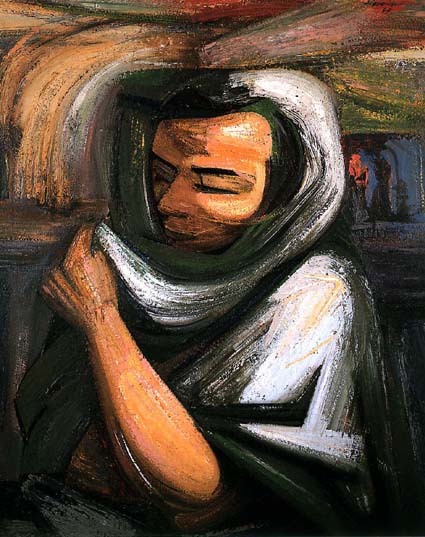 David Alfaro Siqueiros / Mujer con rebozo
