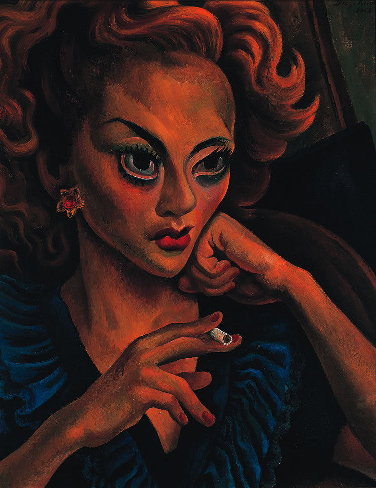Diego Rivera Retrato de actriz (Melanie), 1948