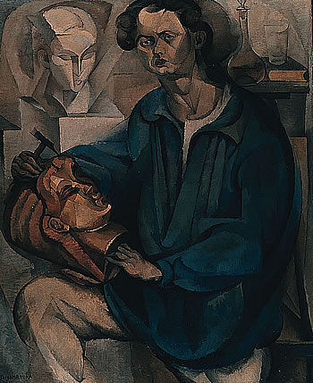 Diego Rivera Retrato del escultor Oscar Miestchaninoff, 1913