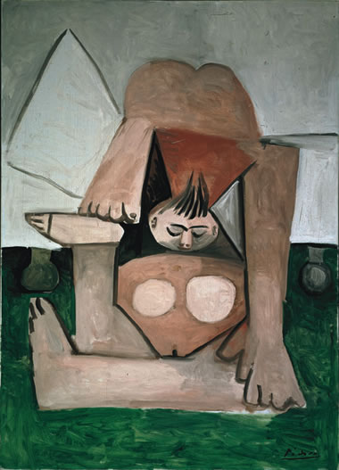PABLO PICASSO Desnudo sobre un diván, 1960