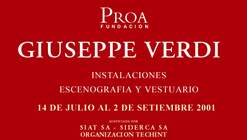 Giuseppe Verdi. Escenografas y Vesturarios: Instalaciones
