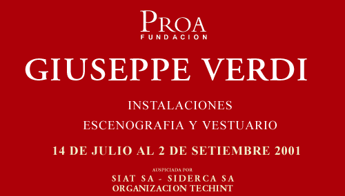 Giuseppe Verdi. Escenograf�as y Vesturarios: Instalaciones
