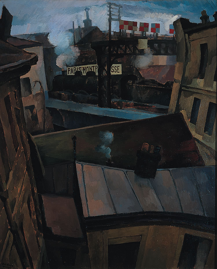 Diego Rivera Ferrocarril sobre Montparnasse, 1917